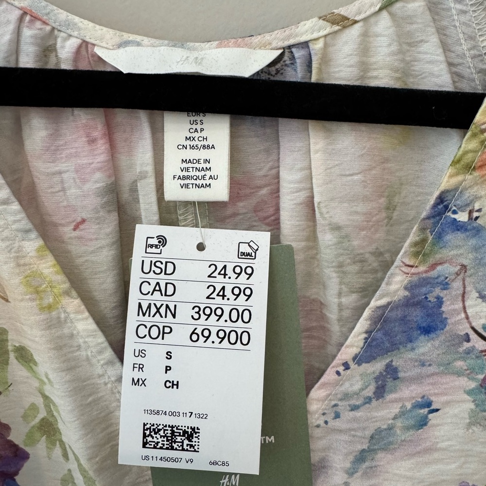 NWT H&M Floral Long-Sleeve Dress - Picture 2 of 3